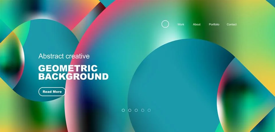 Abstract circles and round elements geometric background. Vector illustration イラスト素材