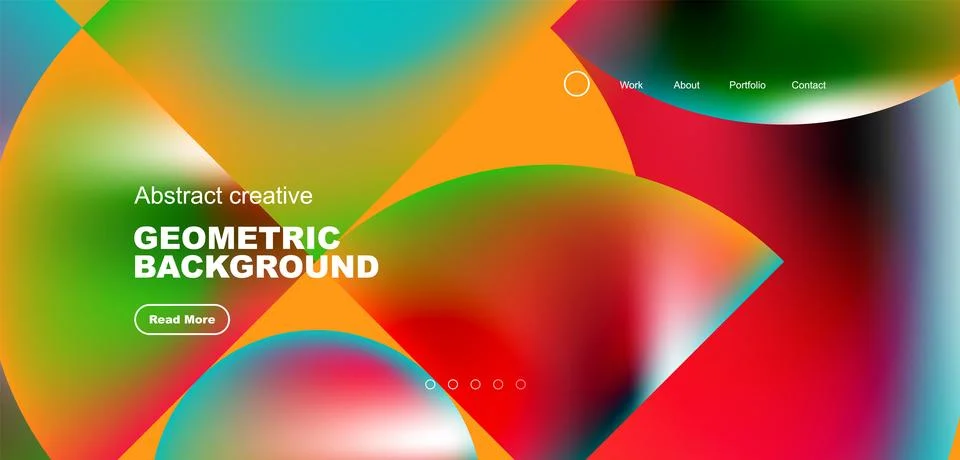 Abstract circles and round elements geometric background. Vector illustration Stock Illustration