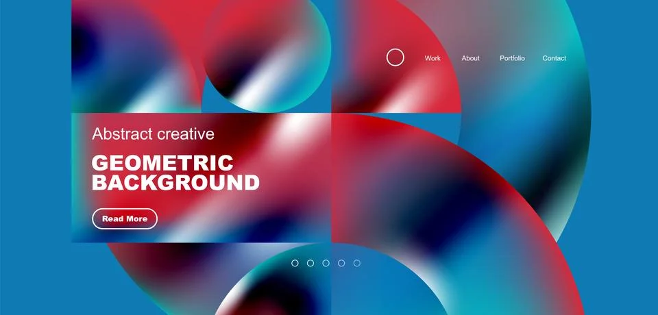 Abstract circles and round elements geometric background. Vector illustration Stock Illustration