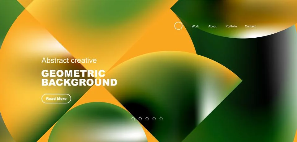 Abstract circles and round elements geometric background. Vector illustration Illustrazione stock