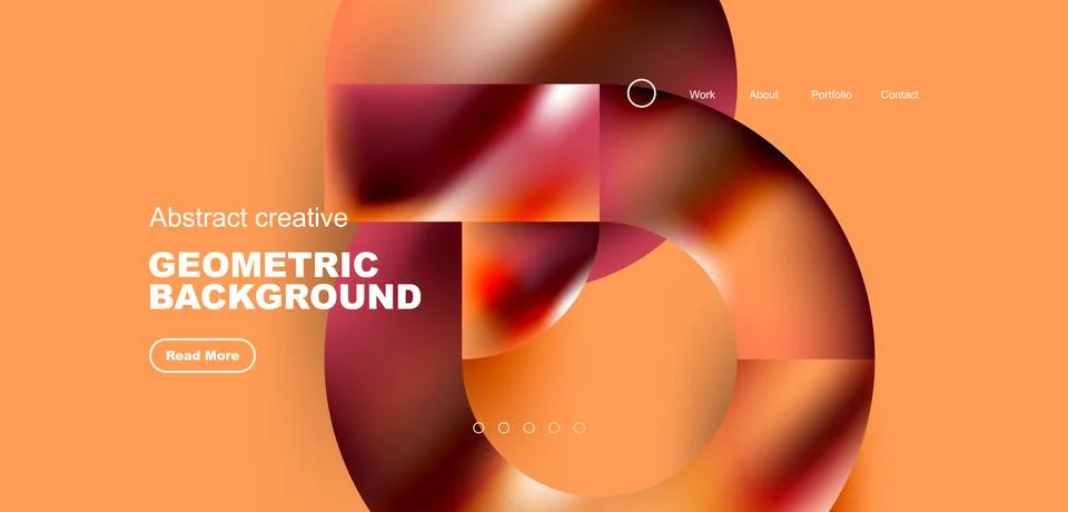 Abstract circles and round elements geometric background. Vector illustration Stock Illustration