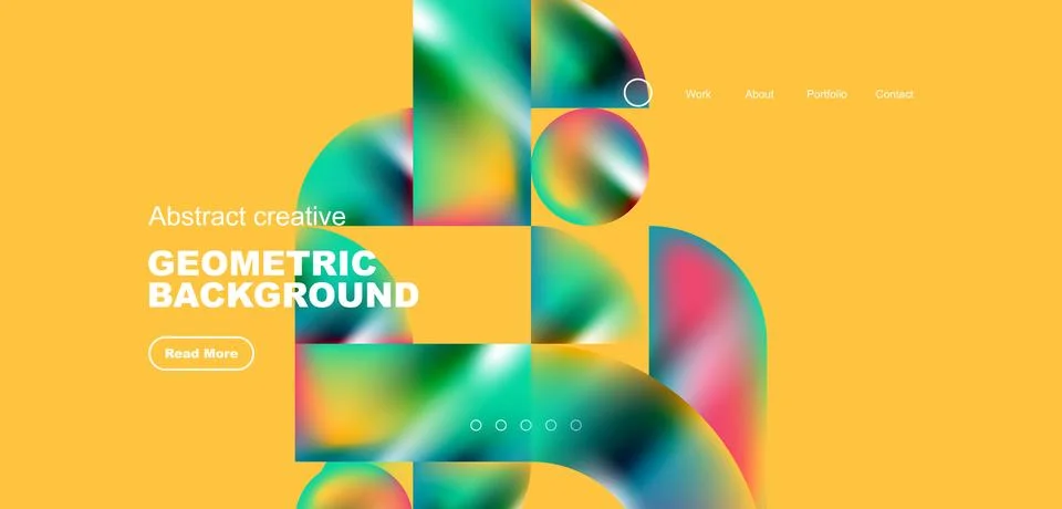 Abstract circles and round elements geometric background. Vector illustration Stock Illustration