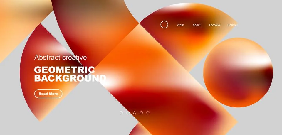 Abstract circles and round elements geometric background. Vector illustration Stock Illustration