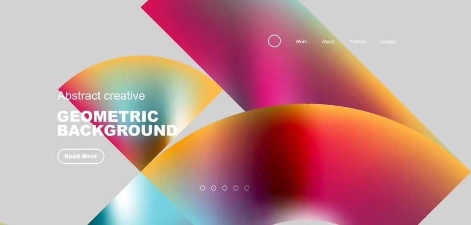 Abstract circles and round elements geometric background. Vector illustration Illustrazione stock
