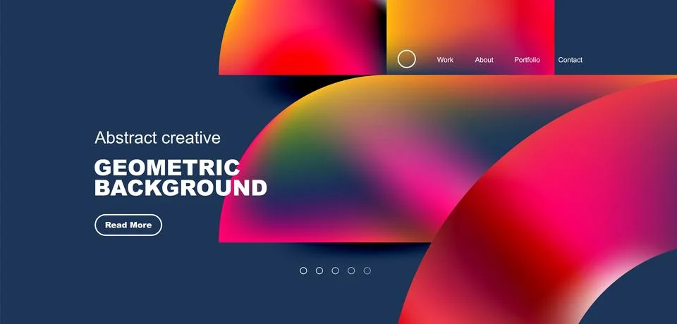 Abstract circles and round elements geometric background. Vector illustration 스톡 일러스트