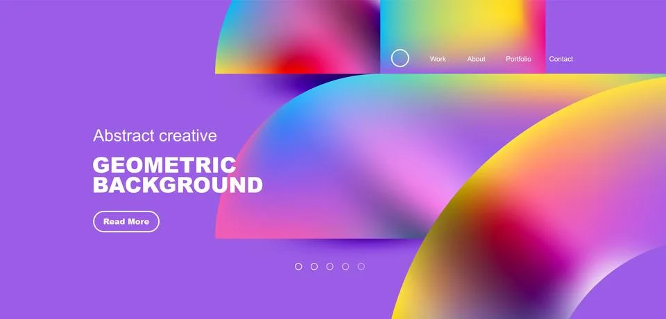 Abstract circles and round elements geometric background. Vector illustration Stock Illustration