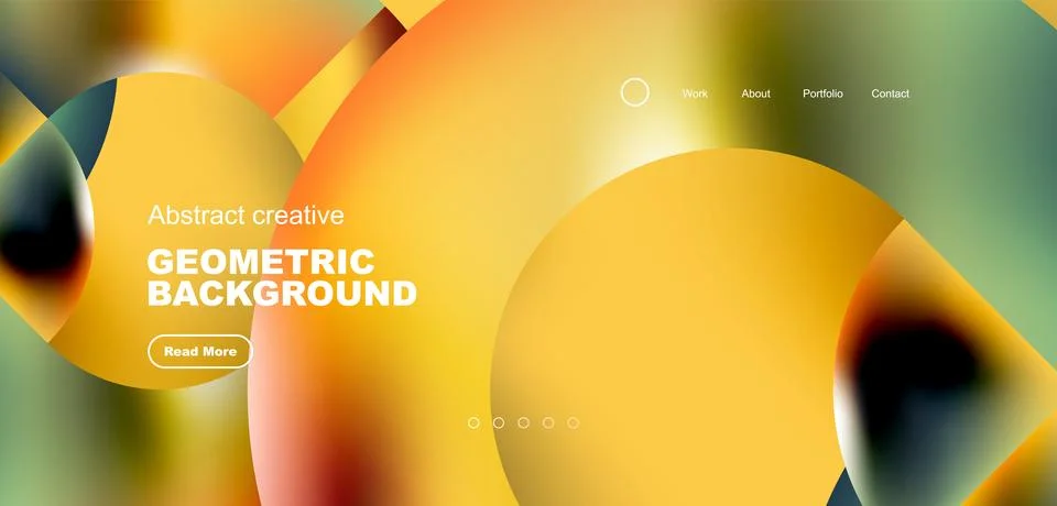 Abstract circles and round elements geometric background. Vector illustration Stock Illustration