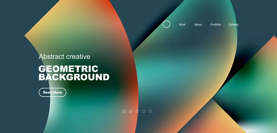 Abstract circles and round elements geometric background. Vector illustration Stock Illustration