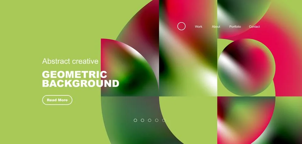 Abstract circles and round elements geometric background. Vector illustration Illustrazione stock