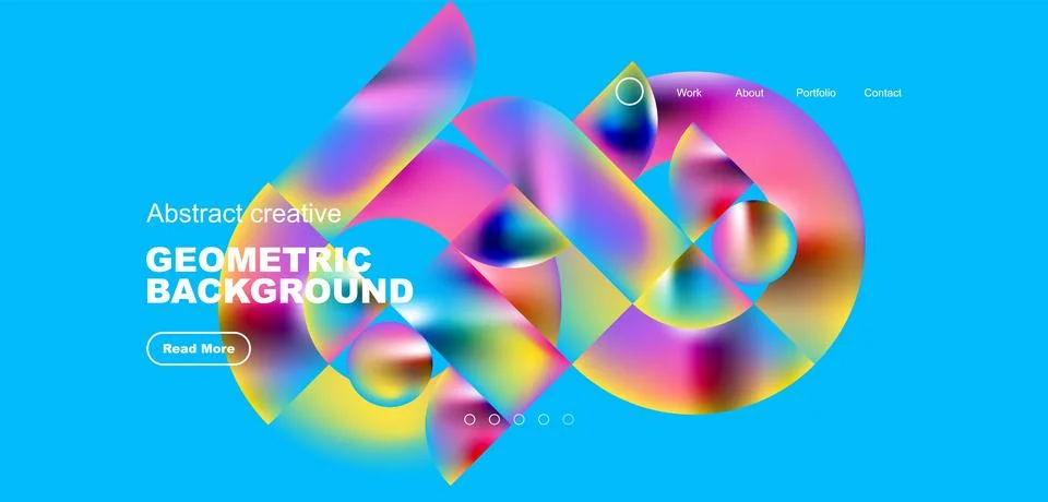Abstract circles and round elements geometric background. Vector illustration 스톡 일러스트