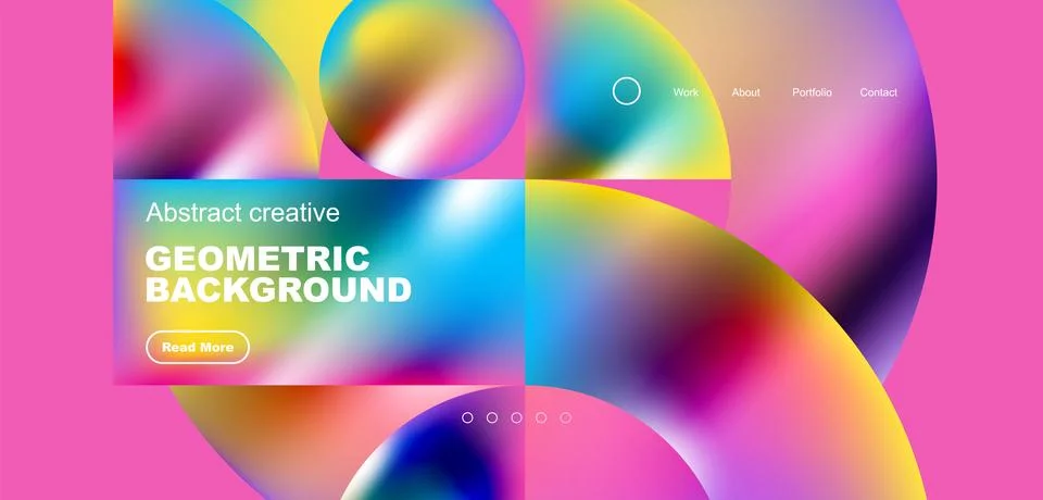 Abstract circles and round elements geometric background. Vector illustration Stock Illustration