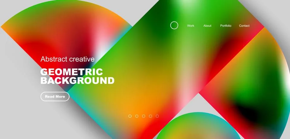 Abstract circles and round elements geometric background. Vector illustration Stock Illustration