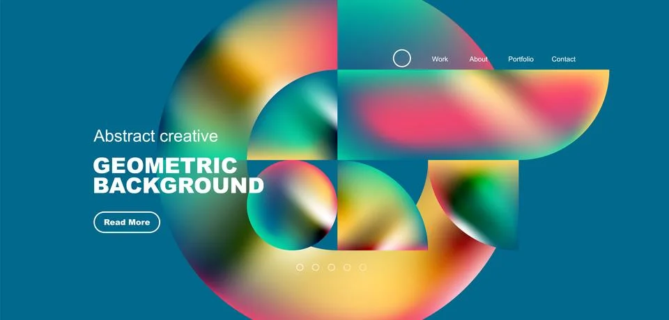 Abstract circles and round elements geometric background. Vector illustration Stock Illustration