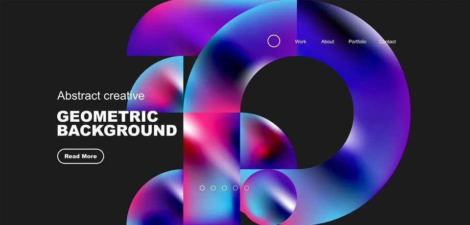Abstract circles and round elements geometric background. Vector illustration Illustrazione stock