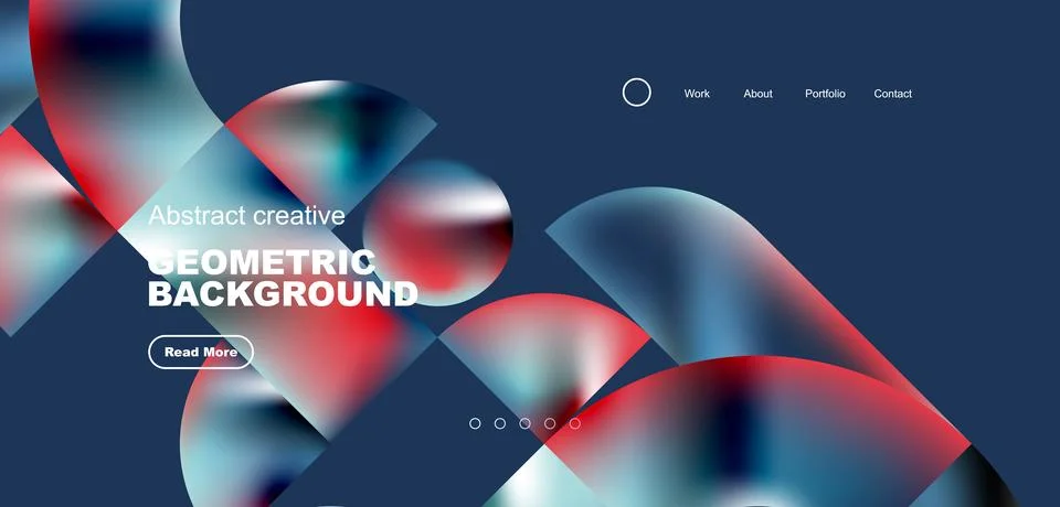 Abstract circles and round elements geometric background. Vector illustration Stock Illustration