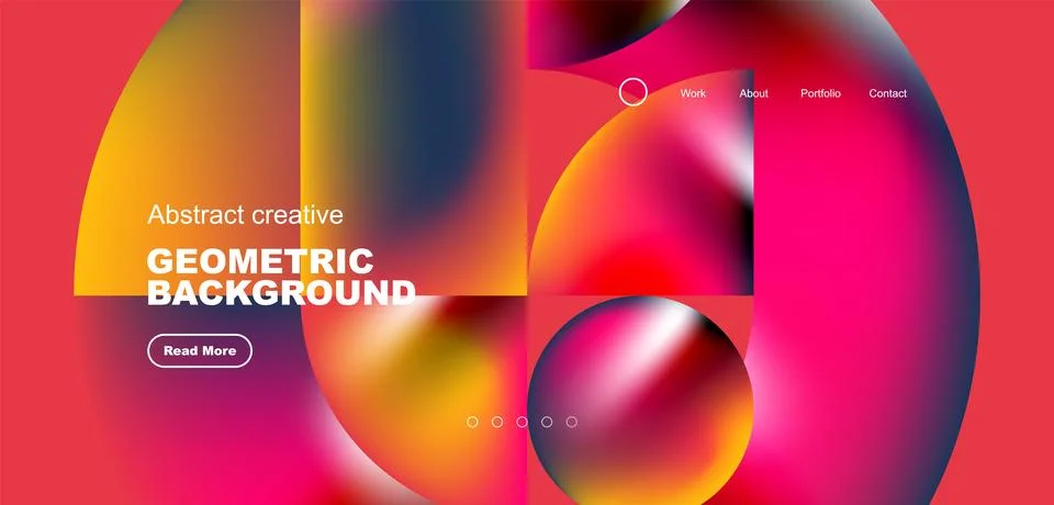Abstract circles and round elements geometric background. Vector illustration イラスト素材