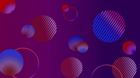 Abstract circles and striped shapes background modern digital design with g.. Vídeo Stock 336749862