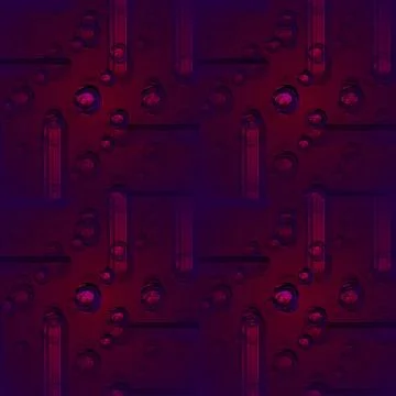 Abstract circles and stripes pattern red brown purple violet shifted Illustrazione stock