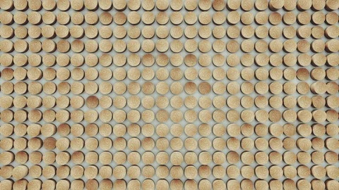 Abstract Circles Background Random Motion, 3d Loopable Animation 4k Stock Footage 71438352
