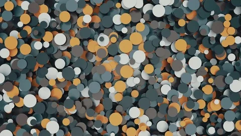 Abstract Circles Background Random Motion, 3d Loopable Animation 4k Stock Footage 71468894
