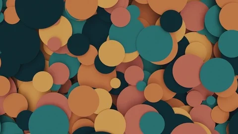 Abstract Circles Background Random Motion, 3d Loopable Animation 4k Stock Footage 71468957