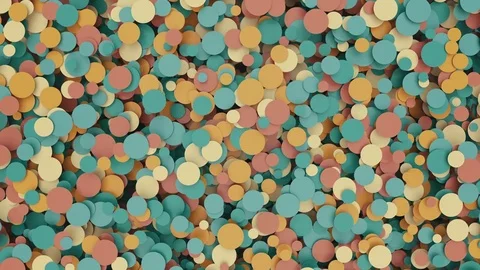 Abstract Circles Background Random Motion, 3d Loopable Animation 4k Video stock 71469449