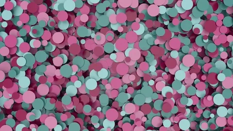 Abstract Circles Background Random Motion, 3d Loopable Animation 4k Stock Footage 71469578