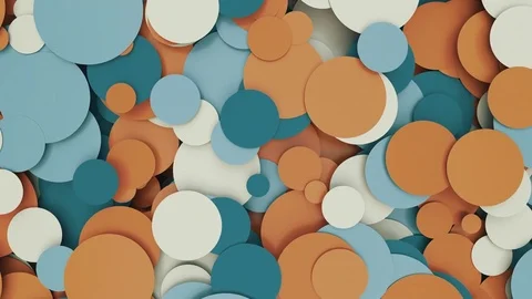 Abstract Circles Background Random Motion, 3d Loopable Animation 4k Stock Footage 71469725