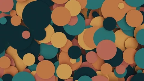 Abstract Circles Background Random Motion, 3d Loopable Animation 4k Stock Footage 71469976
