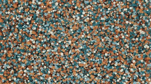 Abstract Circles Background Random Motion, 3d Loopable Animation 4k Stock Footage 71472270