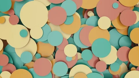 Abstract Circles Background Random Motion, 3d Loopable Animation 4k Stock Footage 71472511