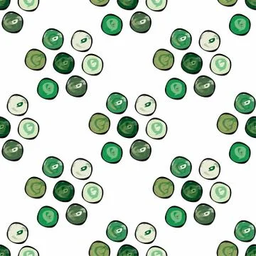 Abstract circles background seamless vector pattern Illustrazione stock