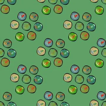 Abstract circles background seamless vector pattern Illustrazione stock