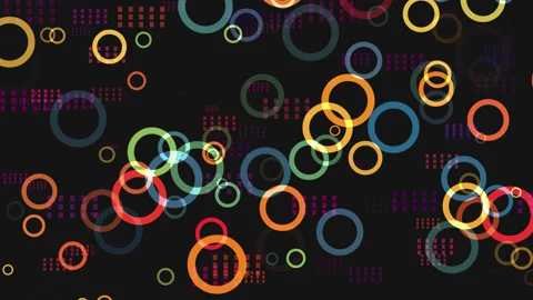 Abstract circles black background animation Video stock 209156817