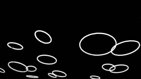 Abstract circles on black background Stock Footage 90801217