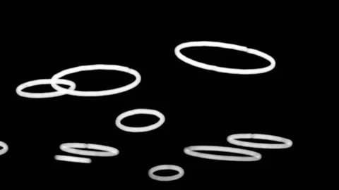 Abstract circles on black background Stock Footage 90801220