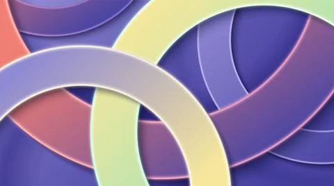 Abstract circles border lines overlapping layer pattern background Stock Illustration