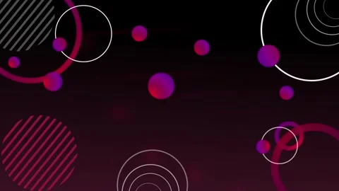 Abstract circles on a dark background modern neon design with glowing spher.. Vídeo Stock 336746695