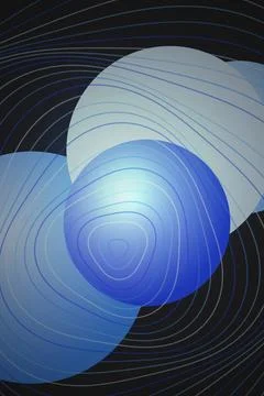 Abstract Circles on Dark Background Stock Photos