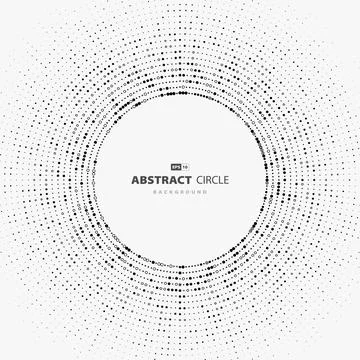 Abstract circles dot pattern design of round geometric style tech cover. Stock Illustration