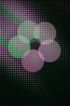 Abstract Circles on Dot Pattern Stock Illustration