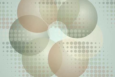 Abstract circles with dotted patterns in soft pastel colors Stock Photos