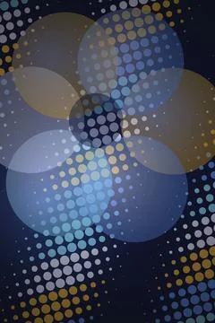 Abstract Circles in Gradient Overlay Stock Illustration