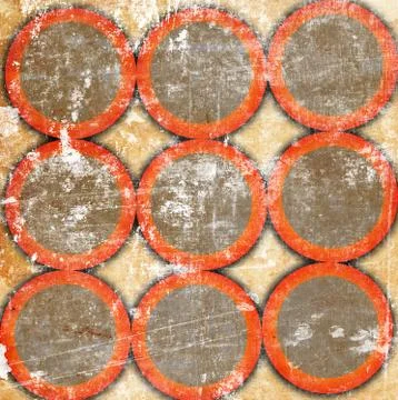 Abstract circles on grunge background Stockillustratie
