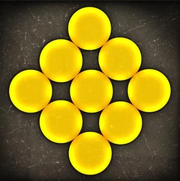 Abstract circles on grunge background Stockillustratie