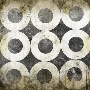 Abstract circles on grunge background Stockillustratie