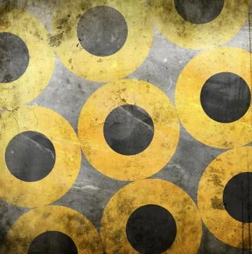 Abstract circles on grunge background Stockillustratie