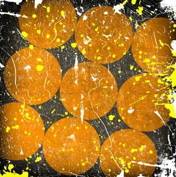 Abstract circles on grunge background Stockillustratie