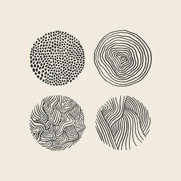 Abstract circles with lines and dots vector design 스톡 일러스트
