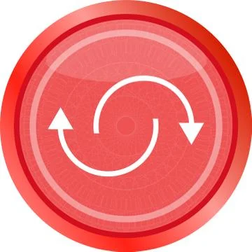 Abstract circles lines arrows on web glossy icon button Stock Illustration